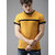 Axxitude Men's Mustard  Black Patti Round Neck T-Shirt NR