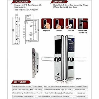 Buy Evotech Residential Commercial Wooden Door Handle Digital Security ...