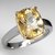 6.25 ratti Natural Stone Yellow Sapphire/Pushpraj Silver Plated Ring For Astrological Purpose BY CEYLONMINE