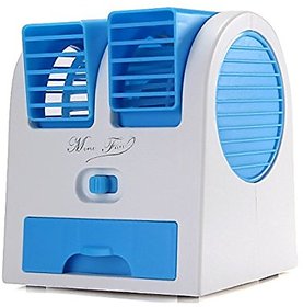 Mini Fan Cooling Portable Desktop Dual Bladeless water Air Cooler USB