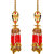 Lucky Jewellery Traditional Golden Red color gold plated kalira/kaleeray for women's and girls (264-N1K1-543-LCT-RED).