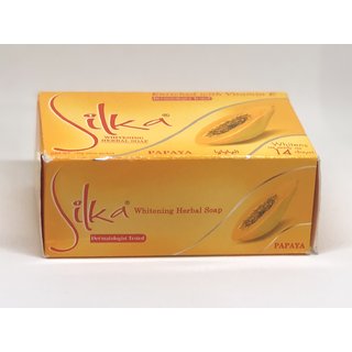                       Silka Pure Papaya Skin Whitening Herbal Soap  (135 g)                                              