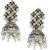 Zaveri Pearls Dark Antique Floral Oxidised Jhumki Earring - ZPFK5944