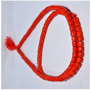                       Natural Red Coral Mala Beads Munga Moonga Beads By                                              