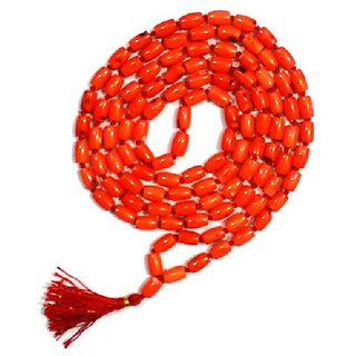 CEYLONMINE Moonga / Munga Beads Mala Natural  Original red coral mala