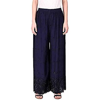                       Women's Sareen Stretchable Plain Casual Wear Palazzos                                              