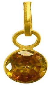 CEYLONMINE- Unheated & Lab Certified Stone Pendant 6.25 ratti Gold Plated Pendant For Unisex