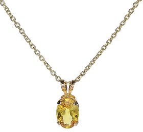 Unheated  Lab Certified Stone 5.25 ratti Gemstone Gold Plated Pendant BY CEYLONMINE