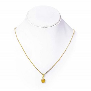Unheated  Lab Certified Stone 7.25 ratti Gemstone Gold Plated Pendant BY CEYLONMINE