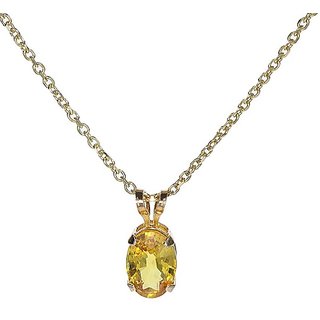 Unheated  Lab Certified Stone 5.25 ratti Gemstone Gold Plated Pendant BY CEYLONMINE
