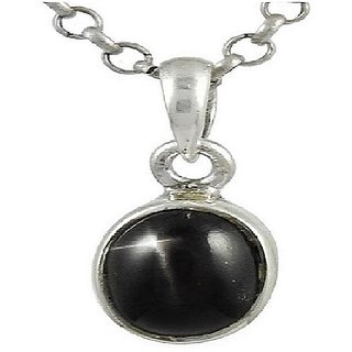7.25 ratti Natural Black Sulemani Hakik Silver Plated Pendant By CEYLONMINE 7.25 ratti Natural Black Sulemani Hakik Silver Plated Pendant By CEYLONMINE