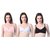 Pack of 3 Multicolor Plain Cotton Lycra Non-Padded Bra (COLOR MAY VARY)