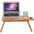 Skynex Wooden Laptop Table, Study Table, Portable Bed Tray, Multipurpose Table with Foldable Legs Color-Beige