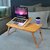 Skynex Wooden Laptop Table, Study Table, Portable Bed Tray, Multipurpose Table with Foldable Legs Color-Beige