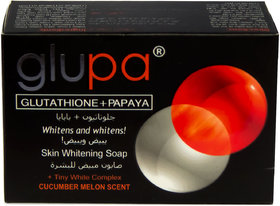 Glupa 3 X Faster Gluta With Papaya Soap For Skin Whitening 3Pc  (405 g)