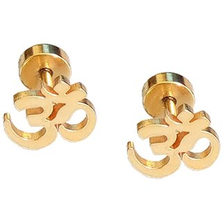 Om stud earrings top