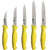 Kai Japan Kitchen Knife Set 5 Knives Yellow