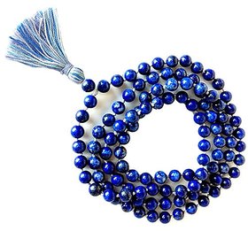 Blue Hakik Agate Mala 108 Bead Hand Knotted Mala For Meditation Prayer Yoga