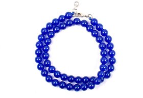 Blue Crystal Agate for Shani 108 and 1 Beads Japa Mantras Neela Mankas Hakik Mala for Women and Men