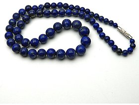 Blue Crystal Agate for Shani 108 and 1 Beads Japa Mantras Neela Mankas Hakik Mala for Women and Men