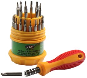 Jackly Magnetic Precision Screwdriver Tool Set - 31 In 1 (Yellow)