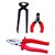 Bizinto 3 Hand Tool Set- Pincer, Combination plier and Wire Cutter