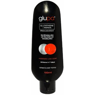 Glupa Gluta And Papaya Skin Whitening Lotion With Shea Butter  (100 ml) (Pack of 1)