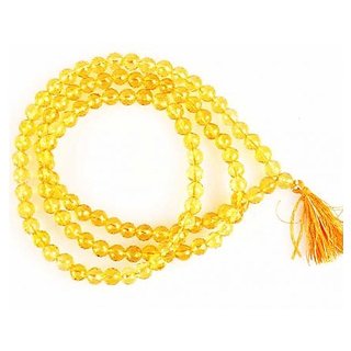                       Lab Certified Natural Yellow sapphire/Pukhraj Mala For Astrological Purpose BY CEYLONMINE                                              