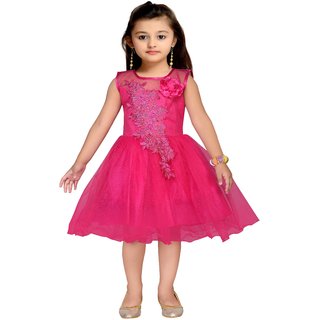 Buy Kidling Kids Party Wear Rani Color Frock For Girls Online 499 from ShopClues