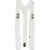 69th Avenue Solid White Polyester Elastine Y Type Suspender for Men