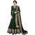 Saadhvi Green Faux Georgette Embroidered Semi Stitched Flared Gown