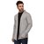Paddle Up Light Grey Solid Cotton Shrug for Men
