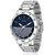 LORENZ CM-1046WL-05 Stylish Combo of Men's Blue Dial Silver Stainless Steel Strap Analogue Watch and Blue Denim Wallet