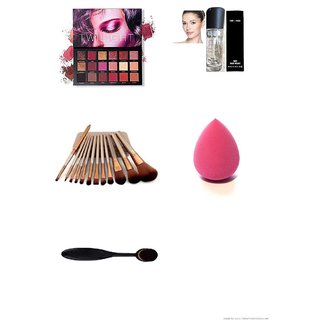 Macc Desert Dusk Eyeshadow Palette + Oval Brush + Blender + Set of 12 Brushes + Primer TavishM