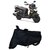 Premium Quality Black Matty Two Wheeler Dustproof Body Cover With Mirror Pockets For HONDA CLIQ