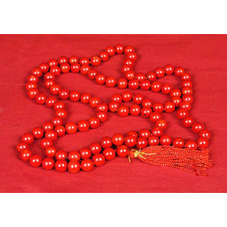                       Natural Coral Rosary (Moonga Ki Mala), RED Coral, Coral/ MOONGA MALA                                              