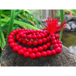                       108 beads Red Coral Mala                                              