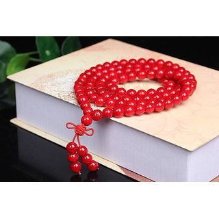                       108 beads Red Coral Mala                                              