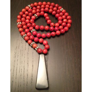                       Red Coral/Moonga Mala 108+1 (5-6 Mm Beads) Knotted Mala For Japa For Unisex                                              