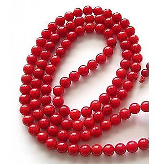                       Red Coral/Moonga Mala 108+1 (5-6 Mm Beads) Knotted Mala For Japa For Unisex                                              