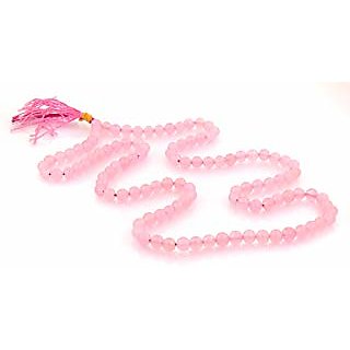                       Rose Quartz Mala 8Mm Beads Size 108+1  109 Beads Rose Quartz Mala                                              