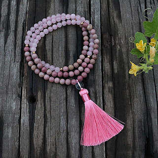                       108 + 1 Beads Rose Quartz Rosary (6mm, Pink)                                              