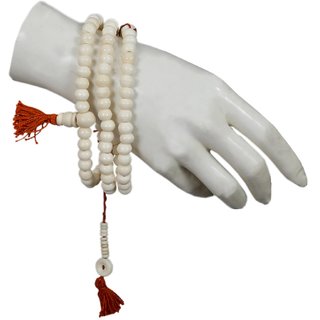                       Sphatik 108 and 1 Beads Pooja Jaap Mala for Men and Women, Transparent                                              