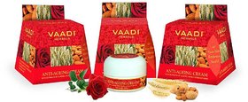 Vaadi Herbals Anti-ageing Cream - Almond, Wheatgerm Oil  Rose (30 gms x3)