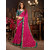 Sutram Printed Pink Silk Georgette Saree with Blouse Piece