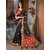 Manohari Embroidered Black Art Silk Saree with Blouse Piece