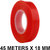 VCR RED Strong Acrylic Adhesive - Double Sided Heat Resistant - Transparent Adhesive Tape - (Polyester Tape) - 45 Meters in Length - 18mm Width - 1 Roll Per Pack