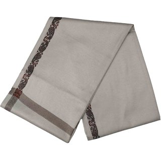 Varun Cloth House Mens Kashmiri Woollen Embellished Bordered Shawl/Lohi (vch6635 Grey Free Size)