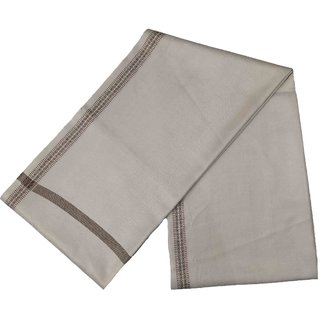 Varun Cloth House Mens Kashmiri Woollen Embellished Bordered Shawl/Lohi (vch6640 Grey Free Size)